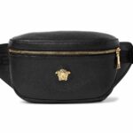 Versace Medusa Black Leather Belt Bag