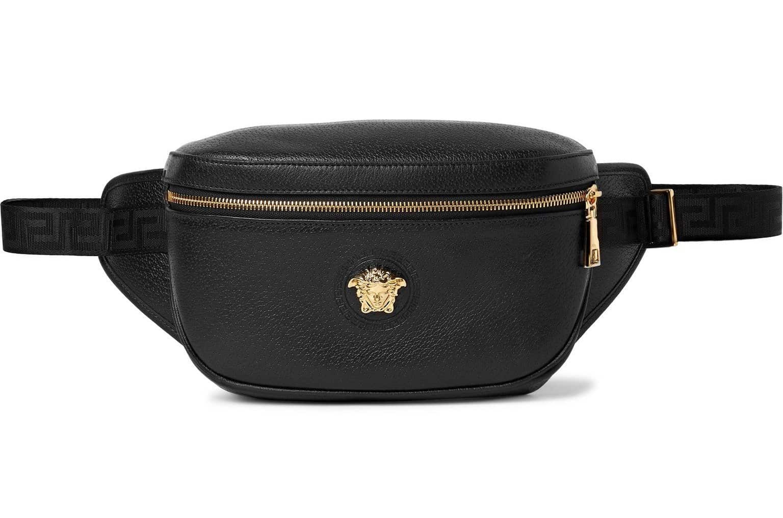 Versace Medusa Black Leather Belt Bag