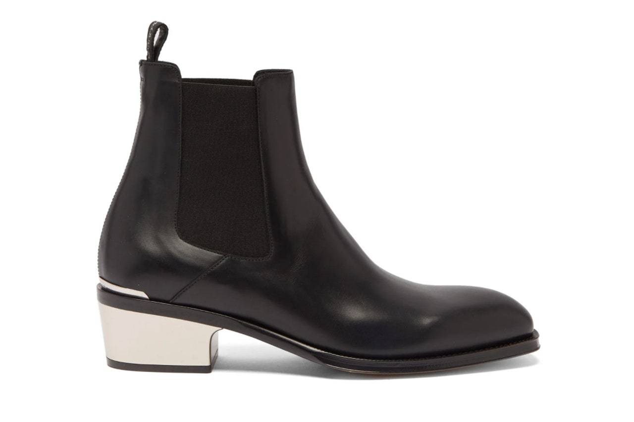 Alexander McQueen Silver-Cap Chelsea Boots