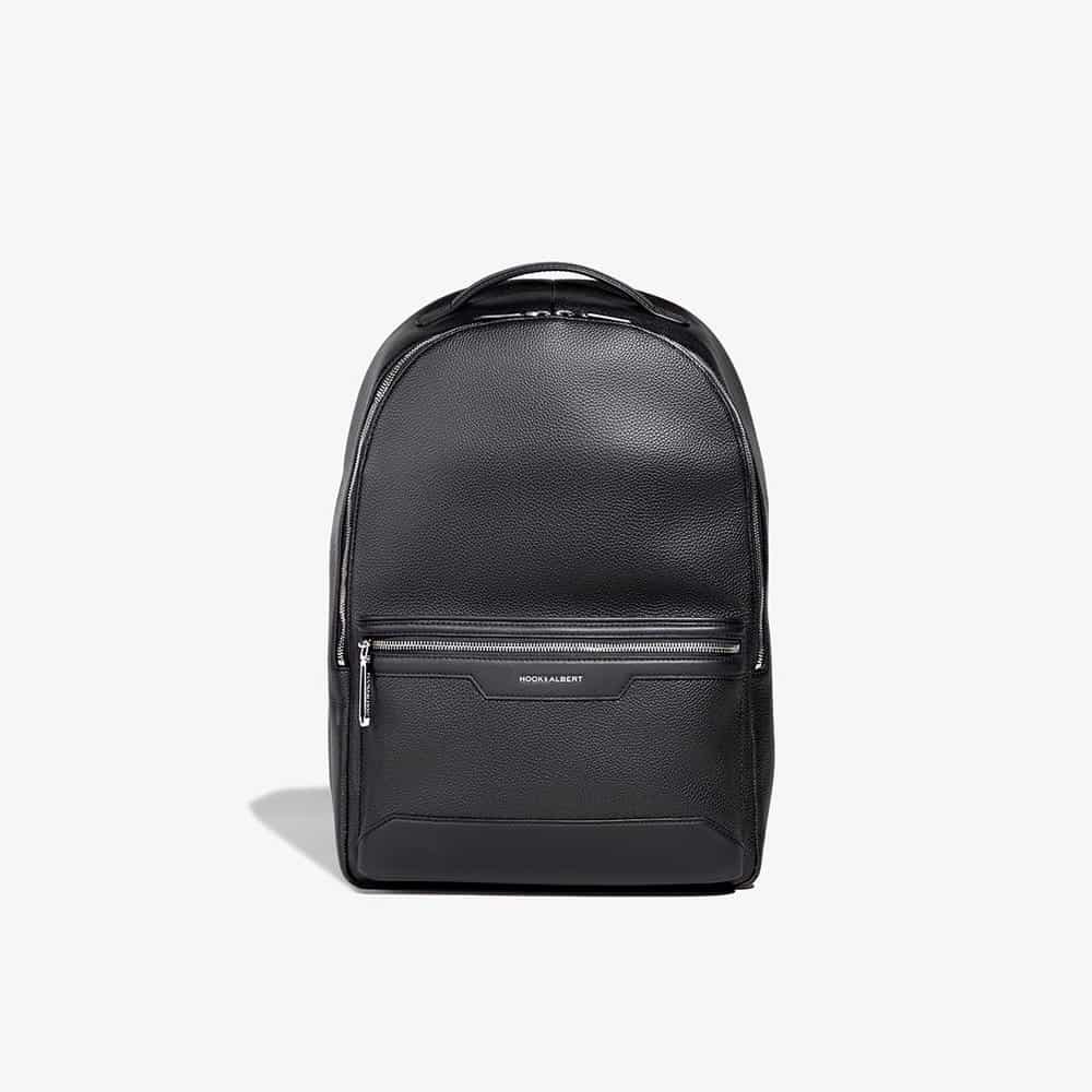 Hook & Albert Black Leather Backpack