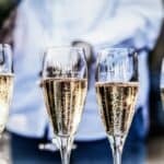 champagne glass bubbles