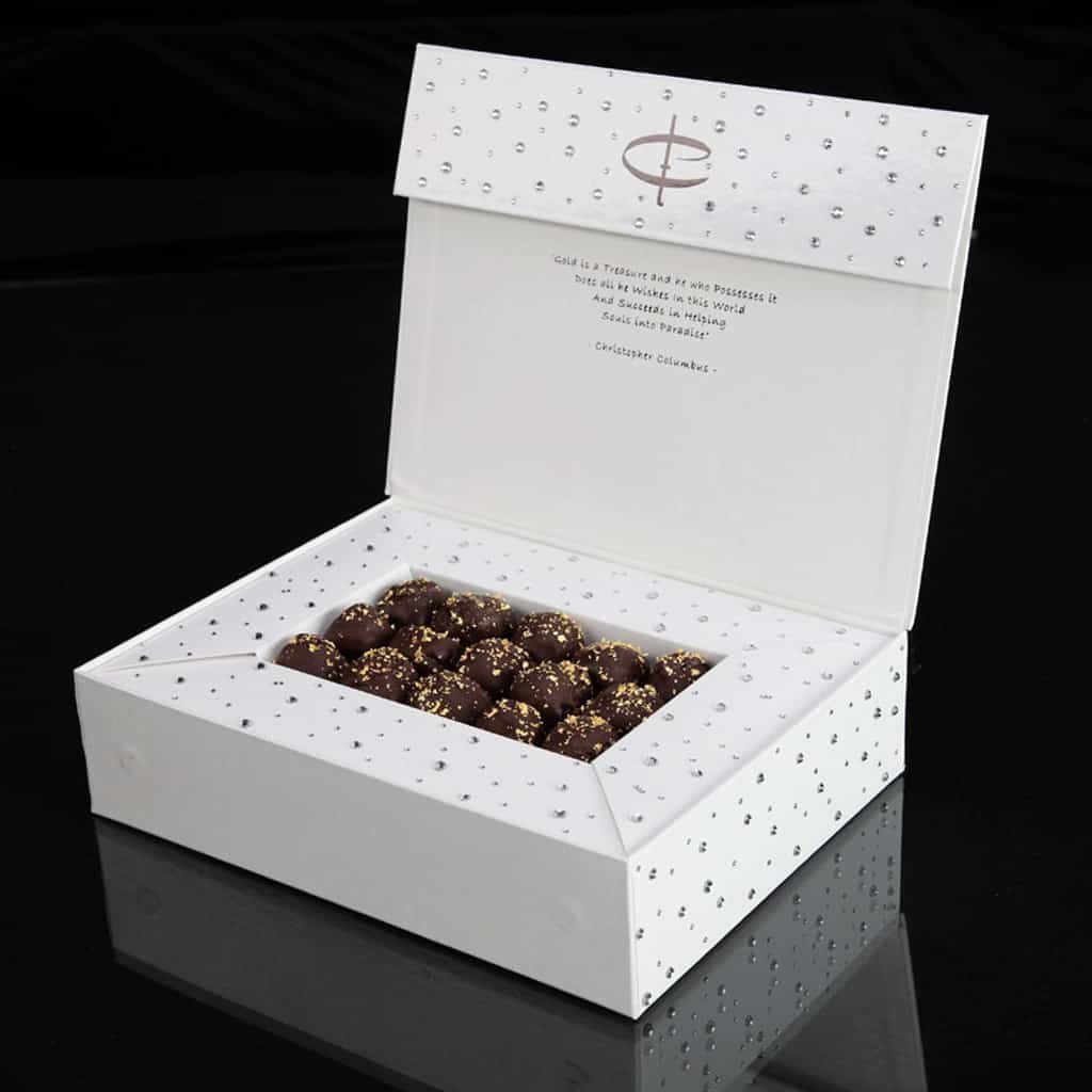Amedei Toscano Black Truffles in Swarovski Chocolate Box
