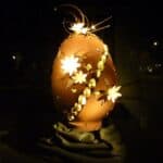 Golden Speckled Chocolate Egg