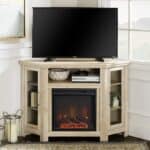 Walker Edison Alcott Fireplace Corner TV Stand