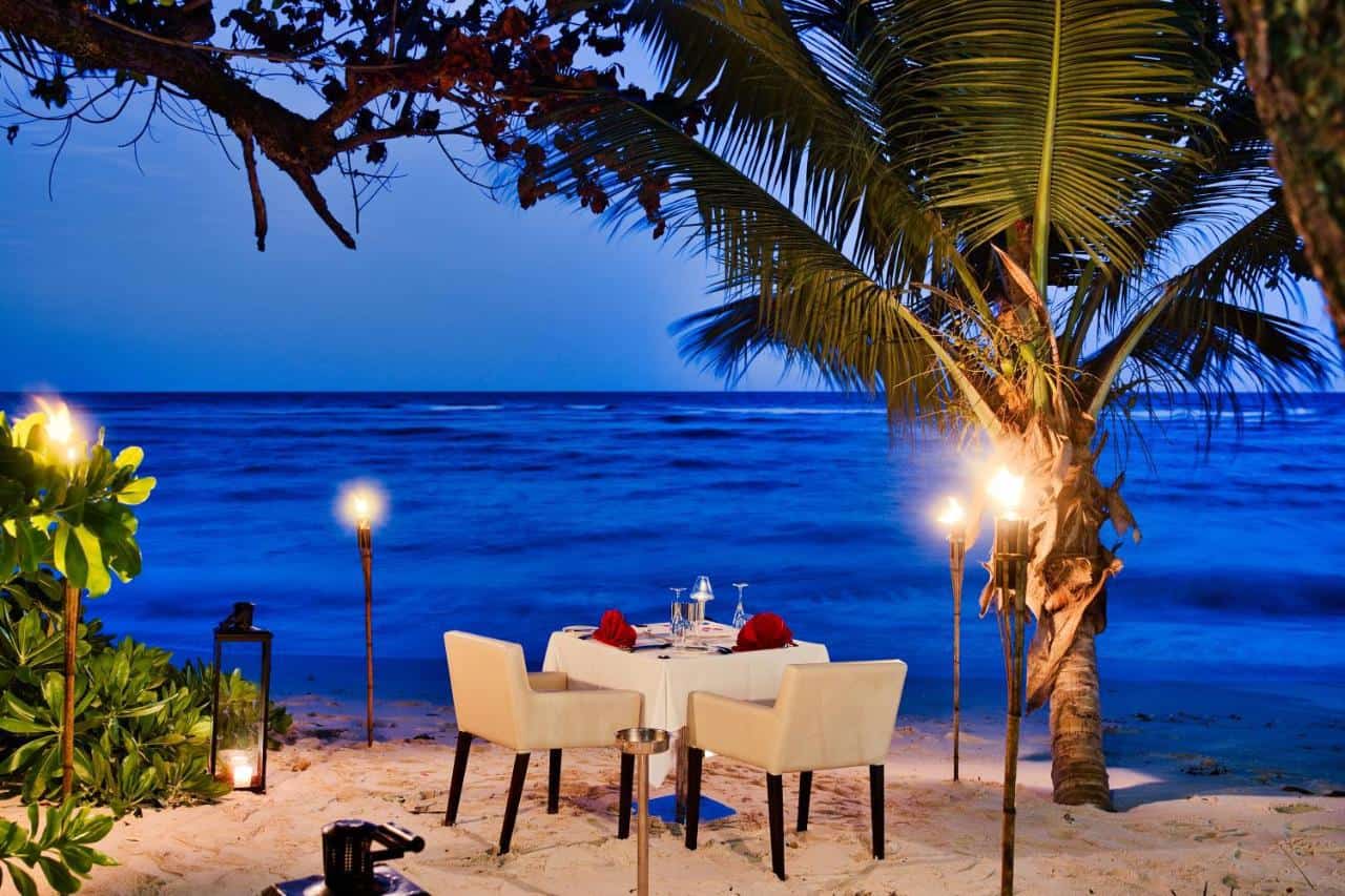 Romantic Dinner on the Beach at Hilton Seychelles Labriz Resort