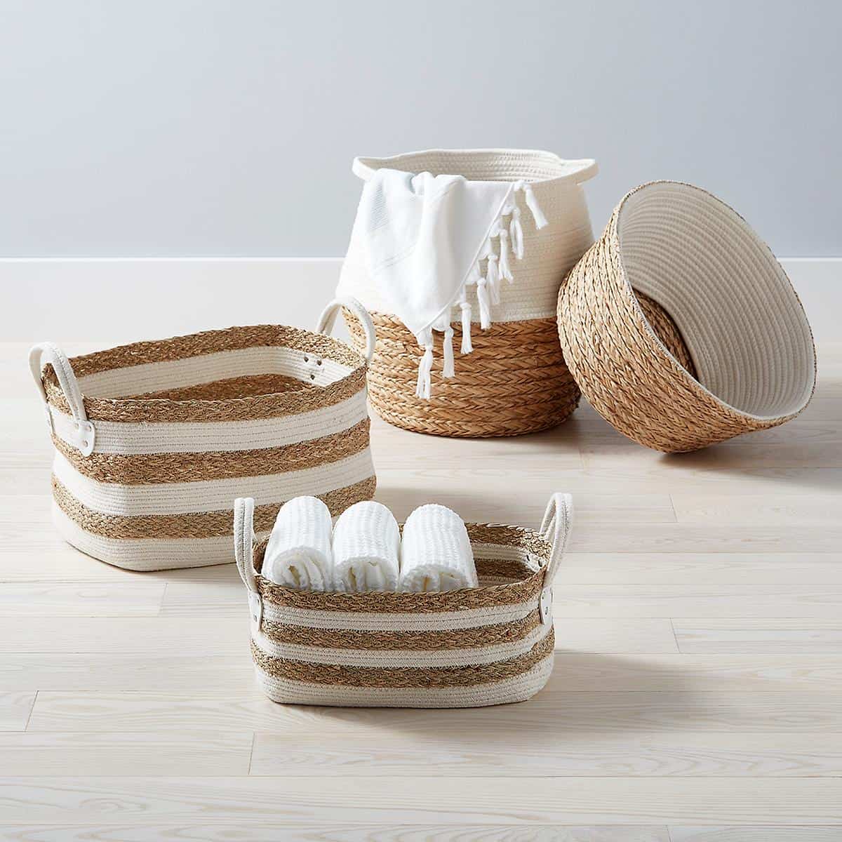 The Container Store White Nordic Storage Basket