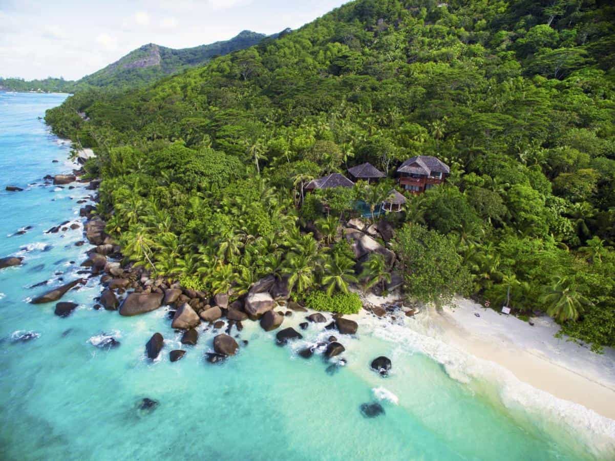 The Presidential beach at Hilton Seychelles Labriz