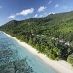 The main beach at Hilton Seychelles Labriz Resort
