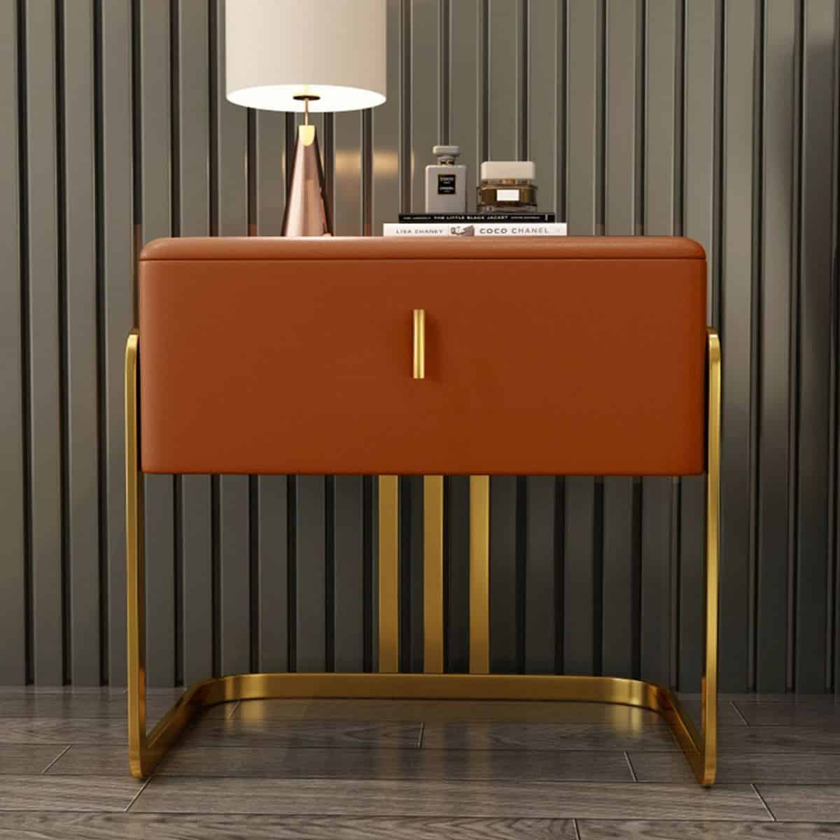 Leather nightstand