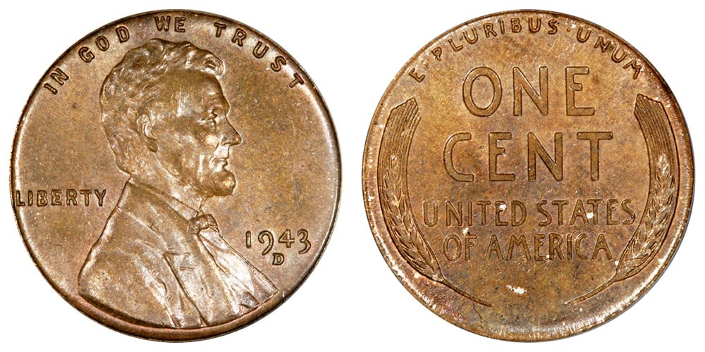 1943 Lincoln Head Copper Penny
