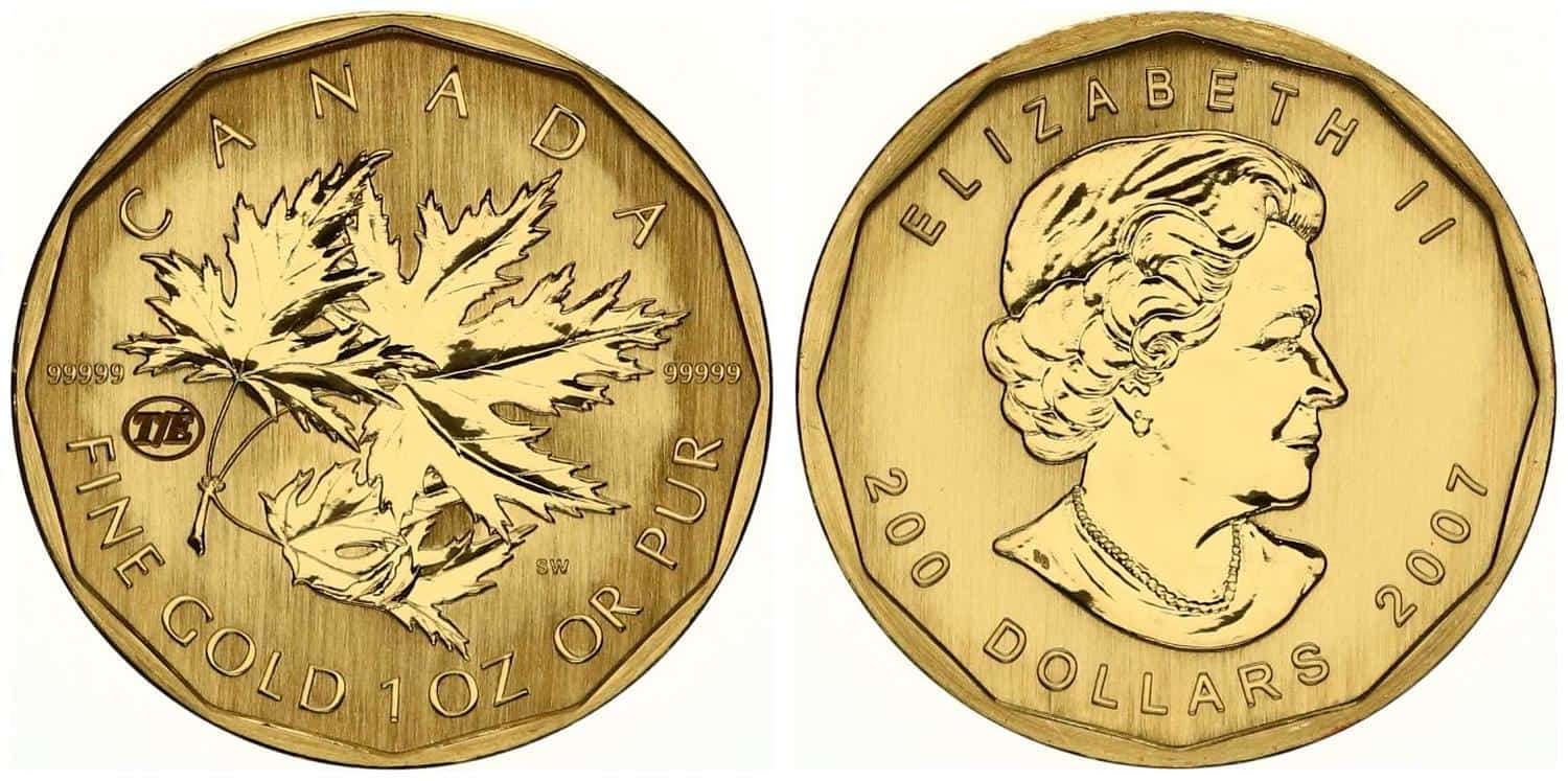2007 Canadian Gold Maple Leaf