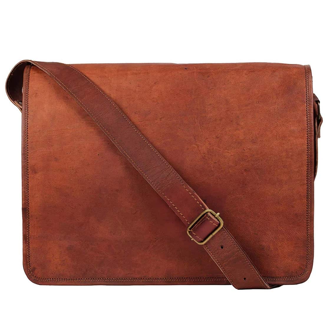 Rustic Town Crossbody Leather Messenger Bag