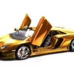 Gold Lamborghini Aventador LP