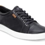 Ecco Soft 7 Leather Black Dress Sneaker