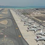 Hamad International Airport runway