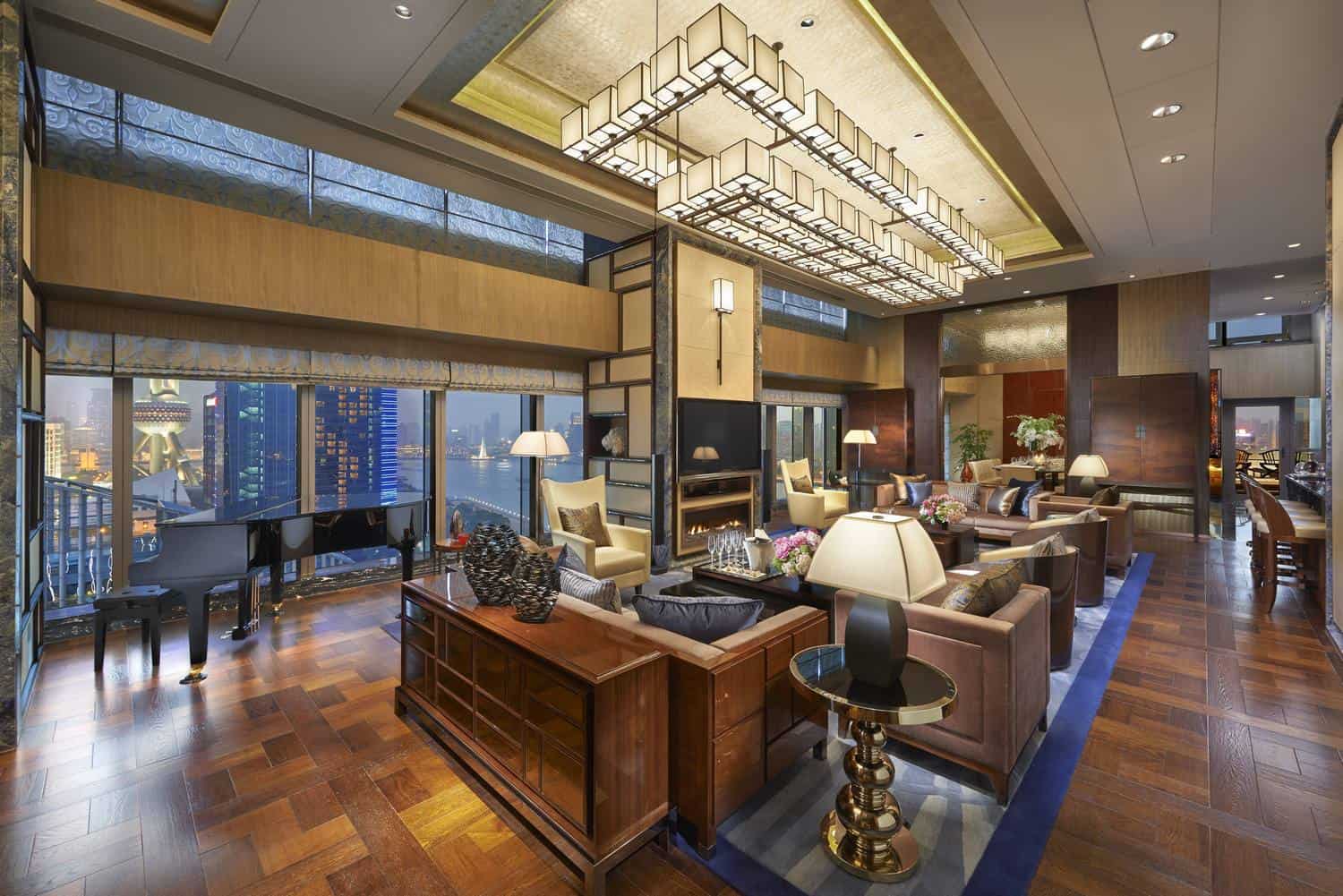 Presidential Suite at Mandarin Oriental Shanghai Living Area