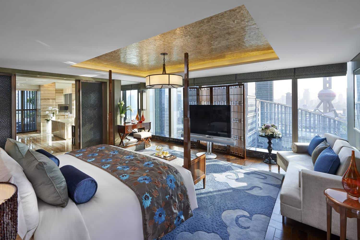 Presidential Suite at Mandarin Oriental Shanghai Master Bedroom