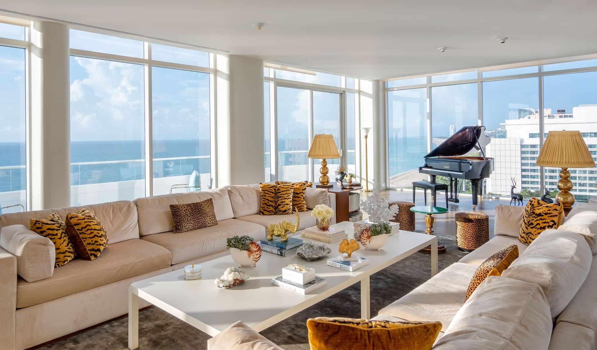 The Penthouse Suite at Faena Miami Living Area