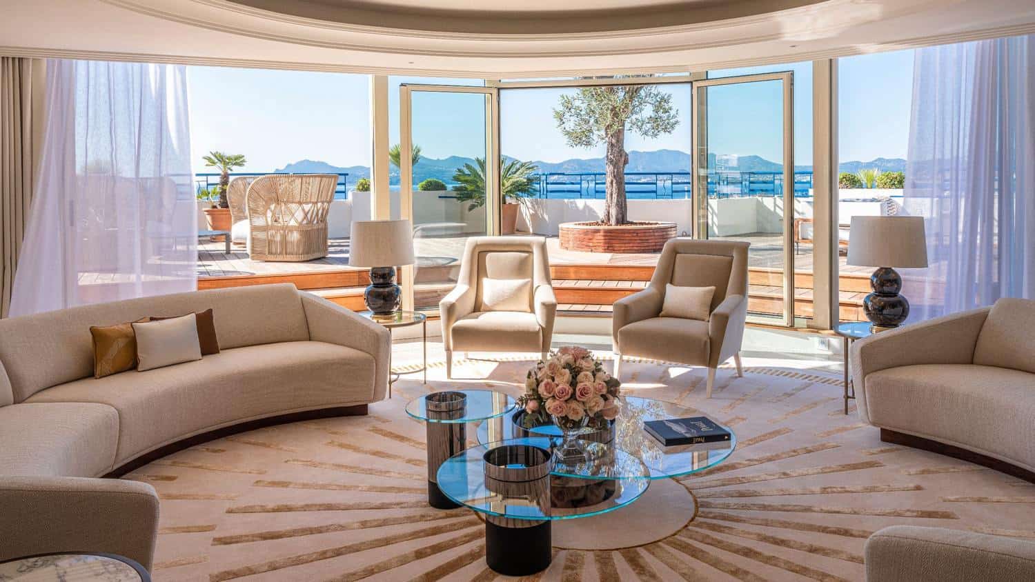 The Penthouse Suite at Grand Hyatt Hotel Martinez, Cannes Living Area