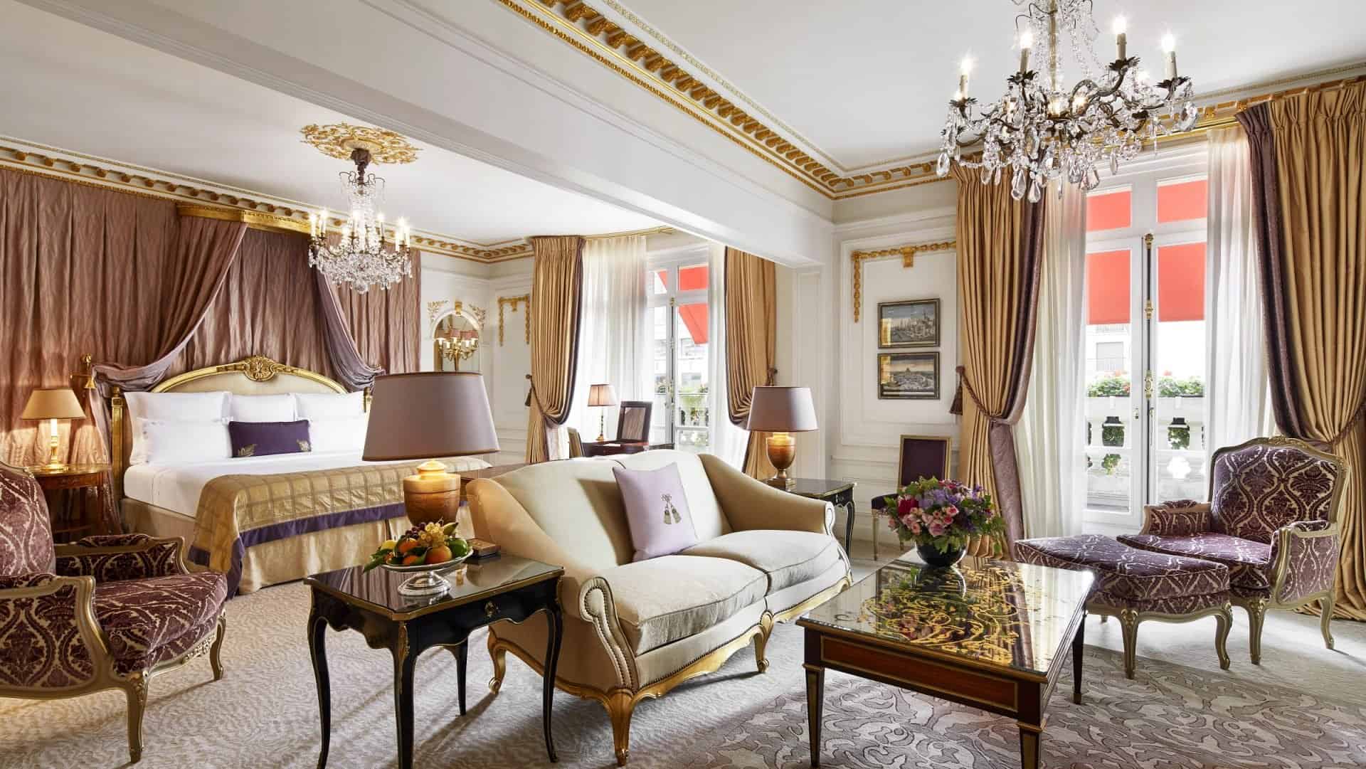 The Royal Suite at Hotel Plaza Athenee Paris Bedroom